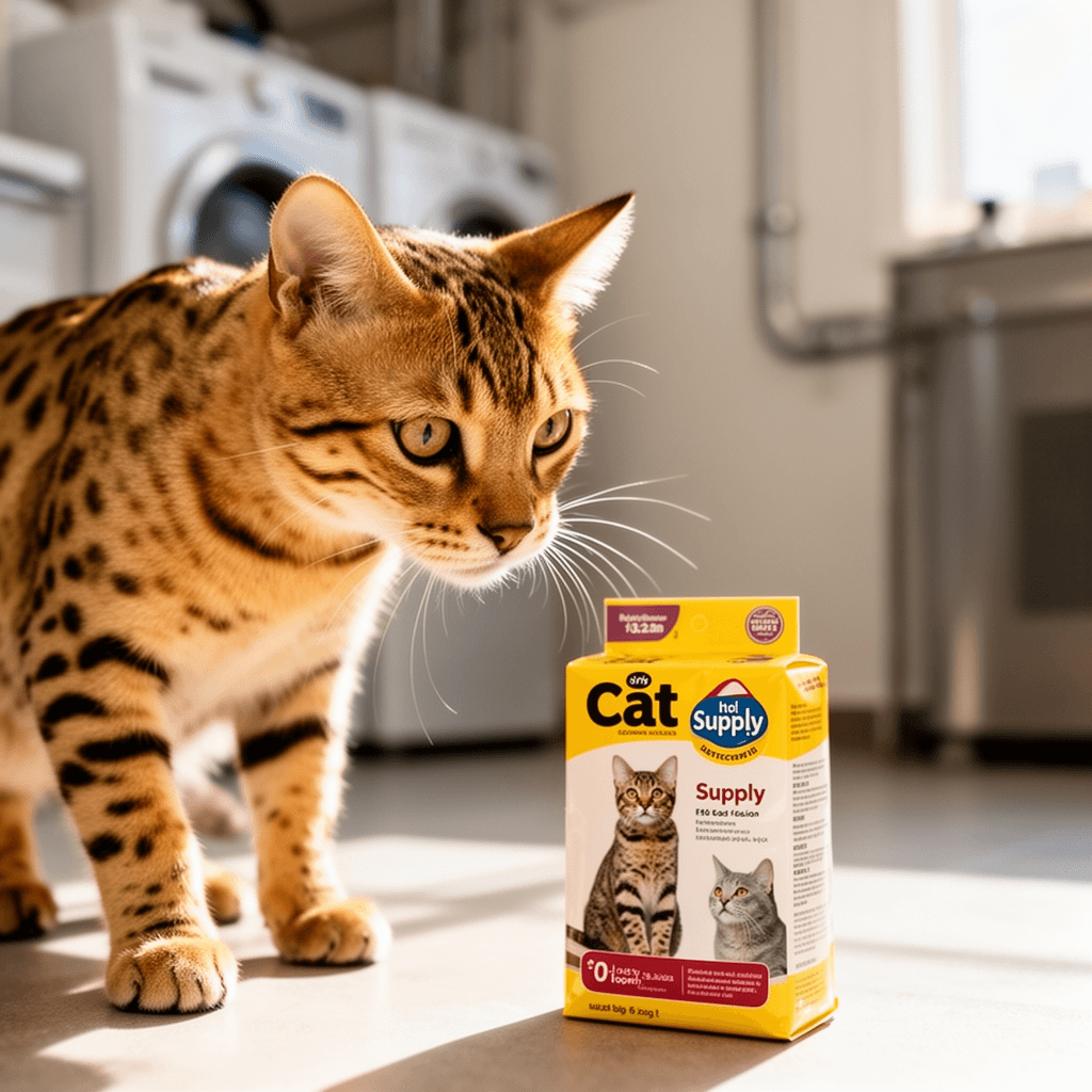 Petmate Scoop N' Hide Cat Litter Scoop with Discreet Litter with cat - professional product lifestyle photo