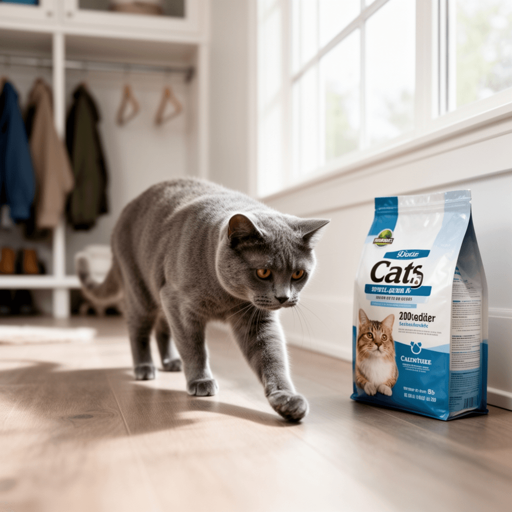 Nature’s Miracle Litter Box Scrubbing Wipes 30Ct with cat - professional product lifestyle photo