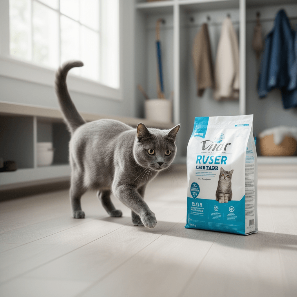 Arm & Hammer Cat Litter Deodorizer Double Duty with cat - professional product lifestyle photo