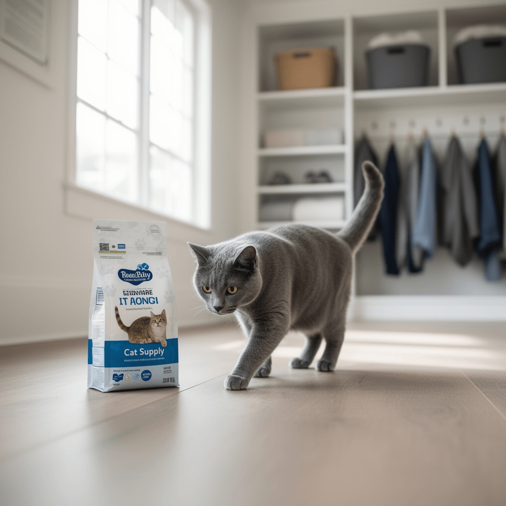 Apidgrowth Cat Litter Scoop - Stainless Steel Metal Cat with cat - professional product lifestyle photo