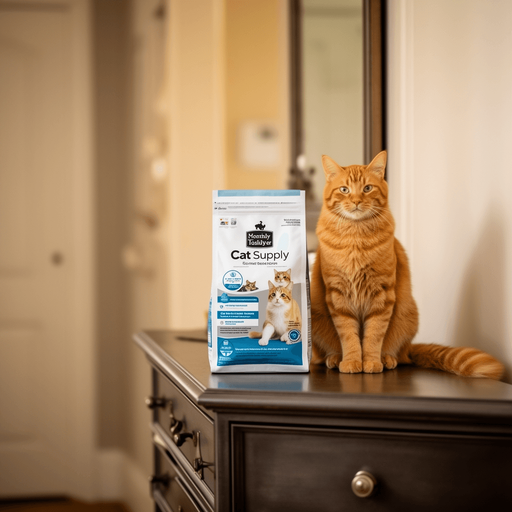 itPlus Cat Litter Scoop with cat - professional product lifestyle photo