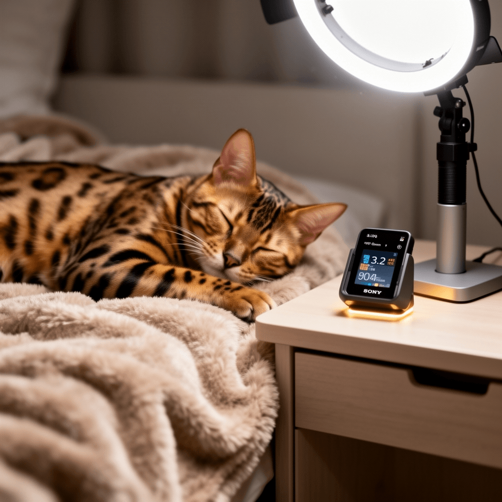 Modern Cat Tree with cat - professional product lifestyle photo