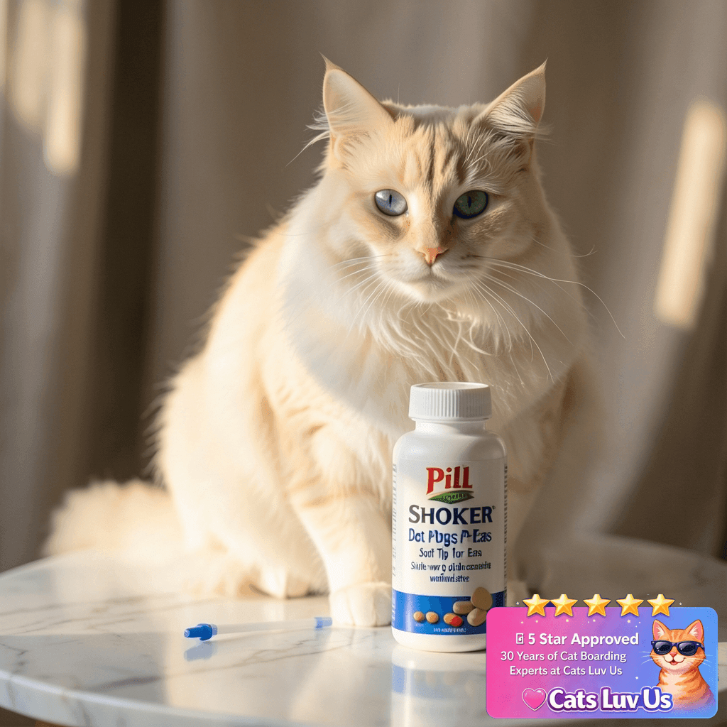 Pill Shooter for Dogs and Cats – Soft Tip Pet Piller for with cat - professional product lifestyle photo