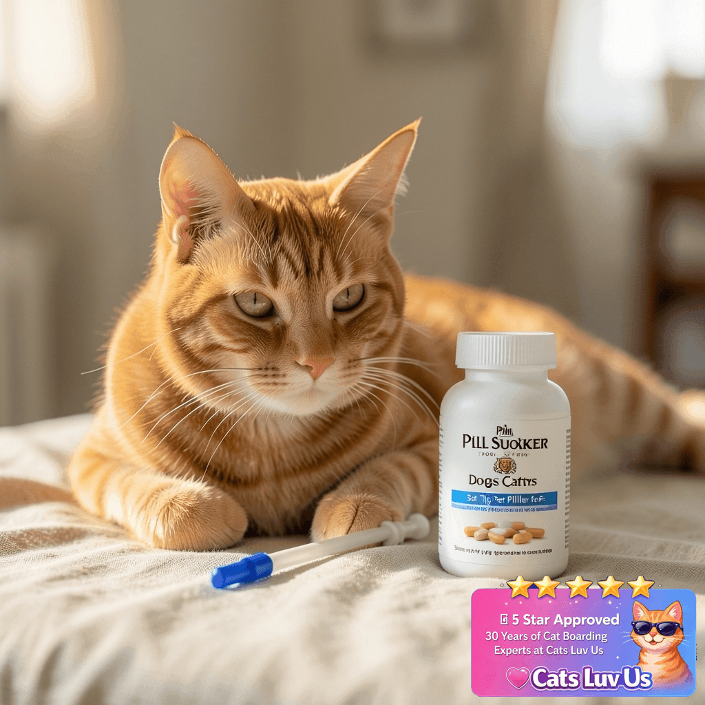Pill Shooter for Dogs and Cats – Soft Tip Pet Piller for with cat - professional product lifestyle photo