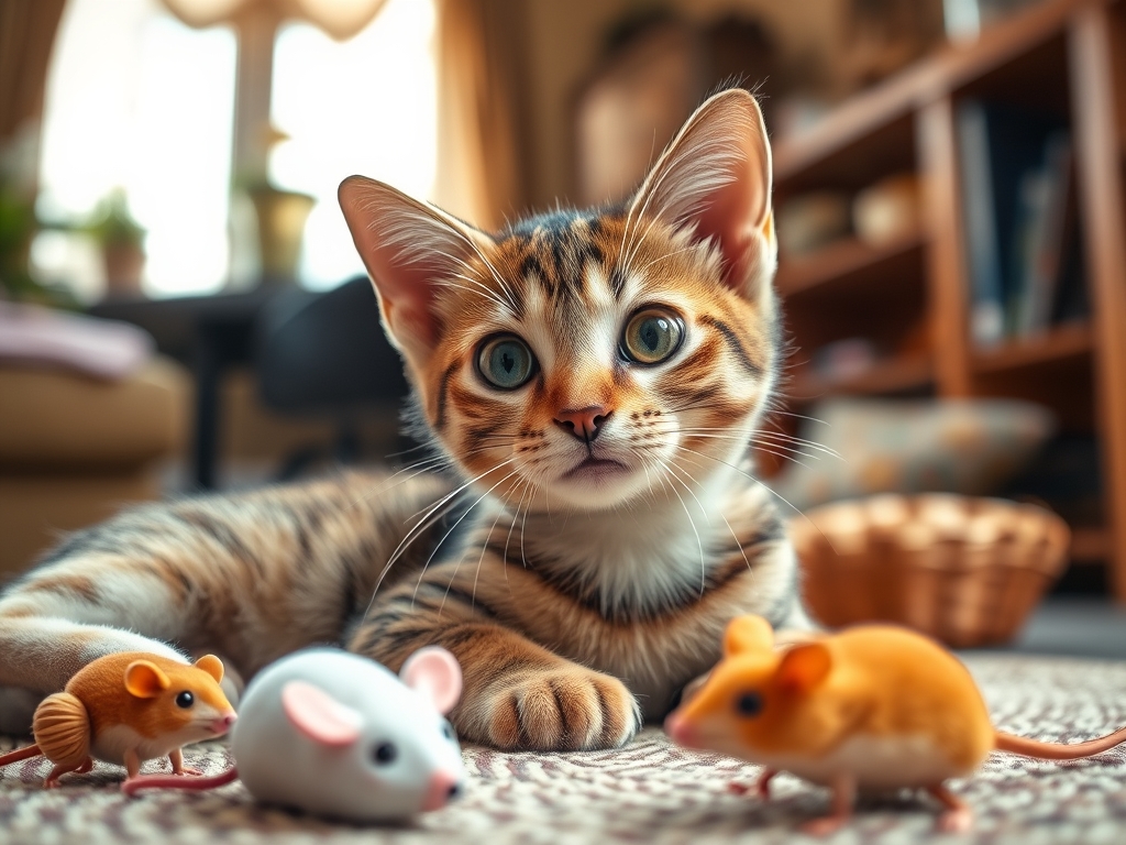 DIY homemade mouse toys for cats - cat mice toys interactive play guide hero image