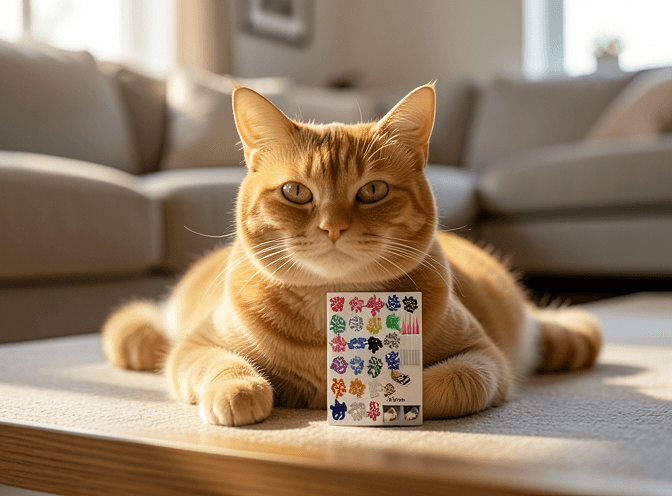 Cat owner reviewing cat nail caps & claw covers comparison options for their pet in 2026