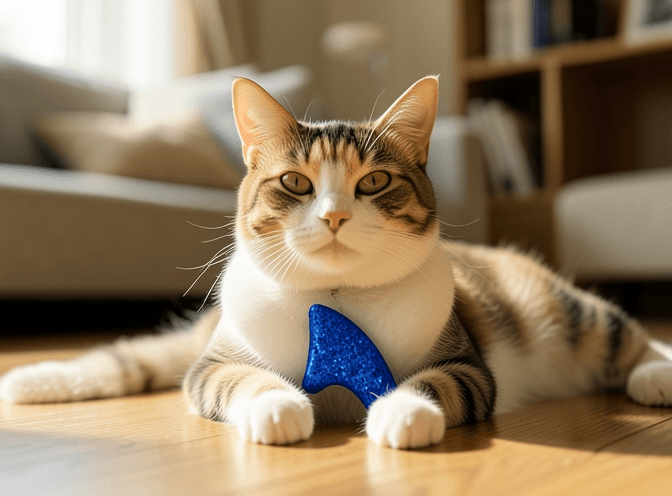 Cat owner reviewing cat nail caps & claw covers on amazon options for their pet in 2026