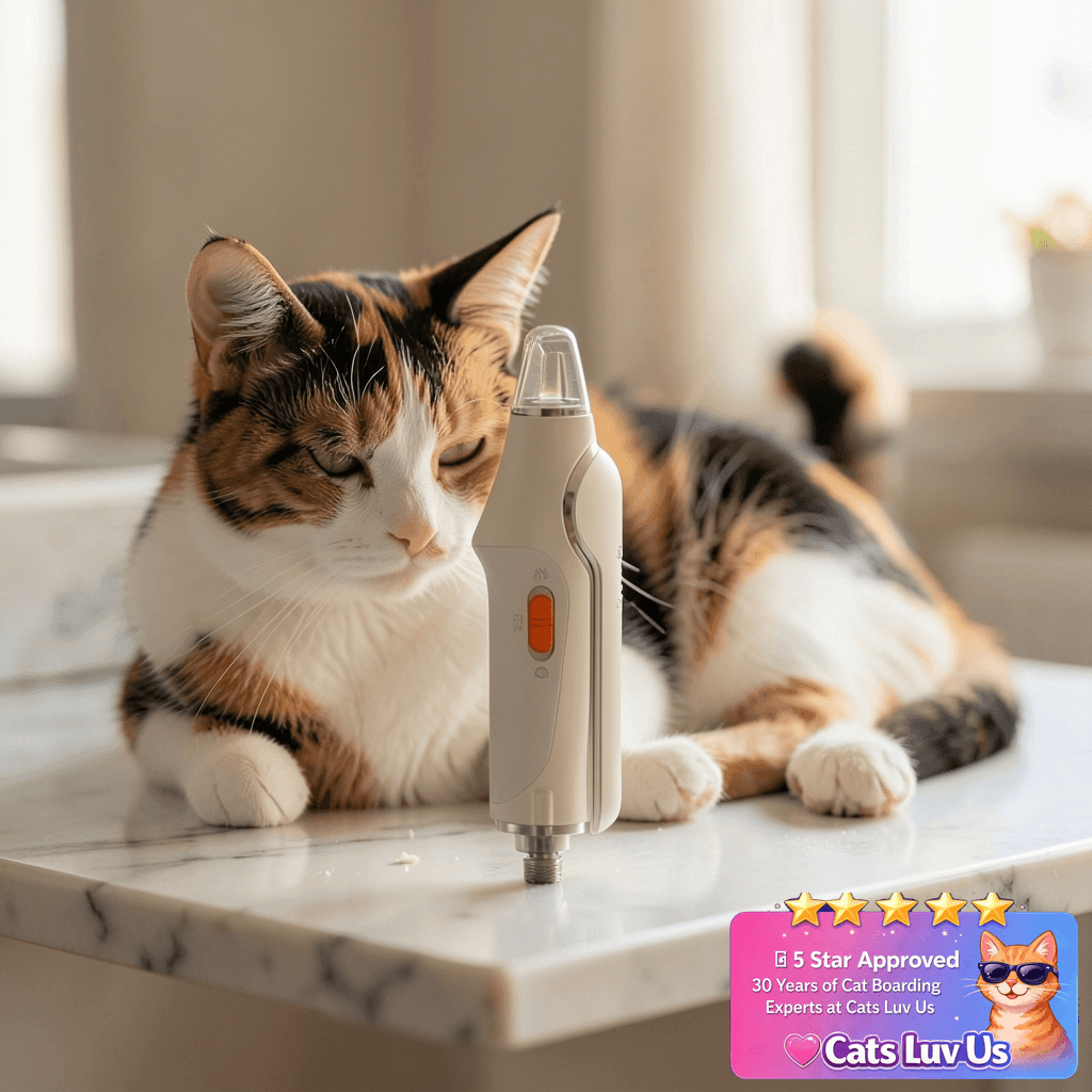CATPICK 2-in-1 Cat Nail Clippers & Dog Nail Clippers with cat - professional product lifestyle photo