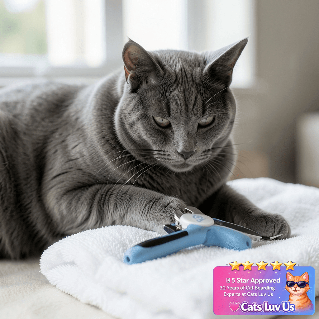 gonicc Dog & Cat Pets Nail Clippers and Trimmers - with cat - professional product lifestyle photo