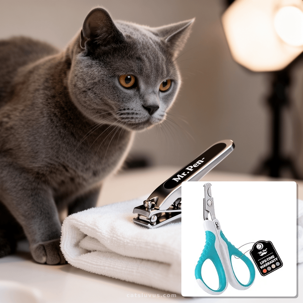 Mr. Pen- Cat Nail Clipper with cat - professional product lifestyle photo