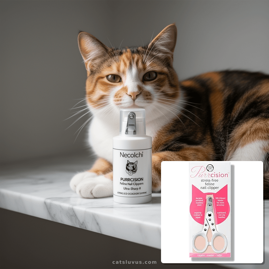 NecoIchi - Purrcision Feline Nail Clippers | Ultra-Sharp Cat with cat - professional product lifestyle photo