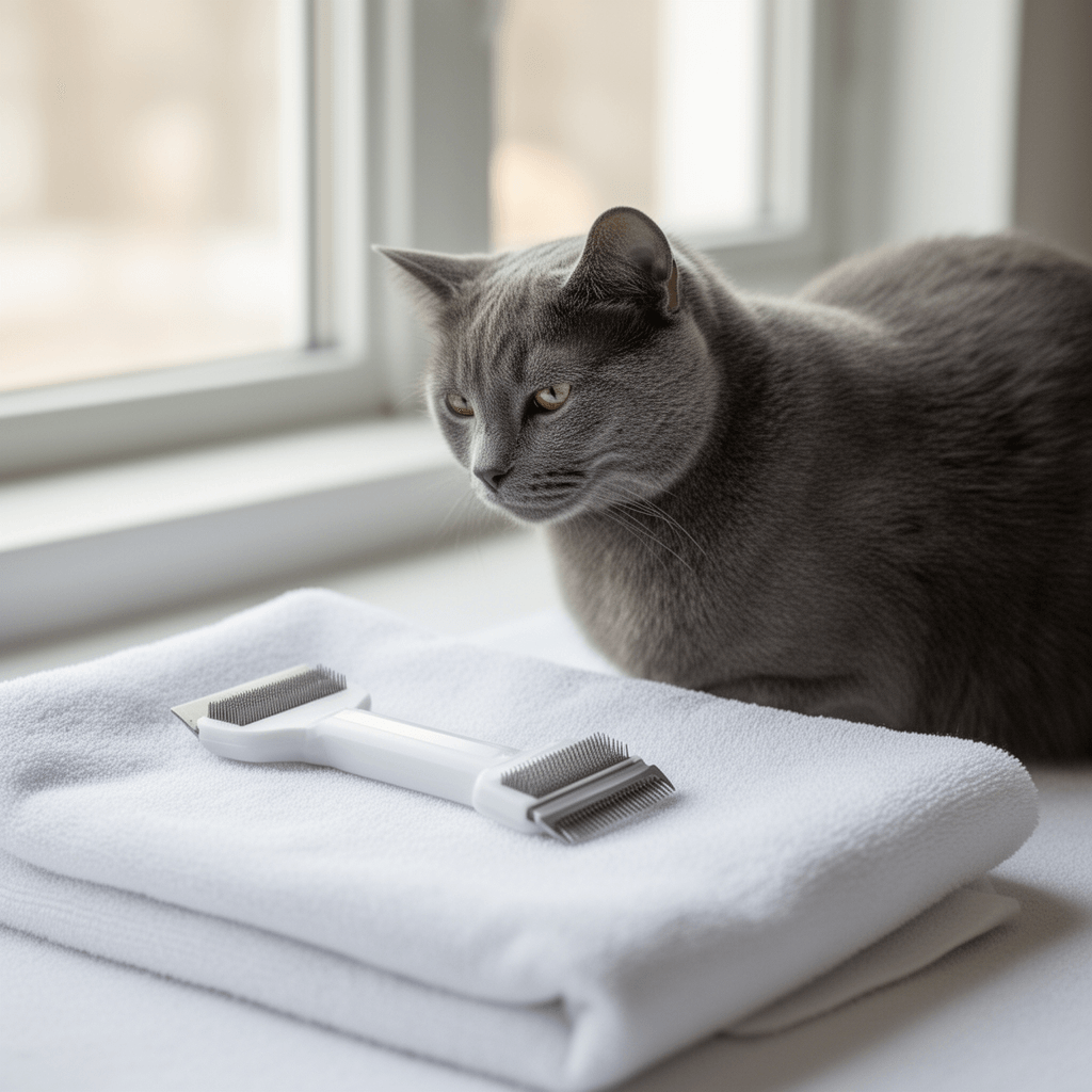[PETHROOM] Cat Nail Clipper Trimmer for Indoor Cats with cat - professional product lifestyle photo