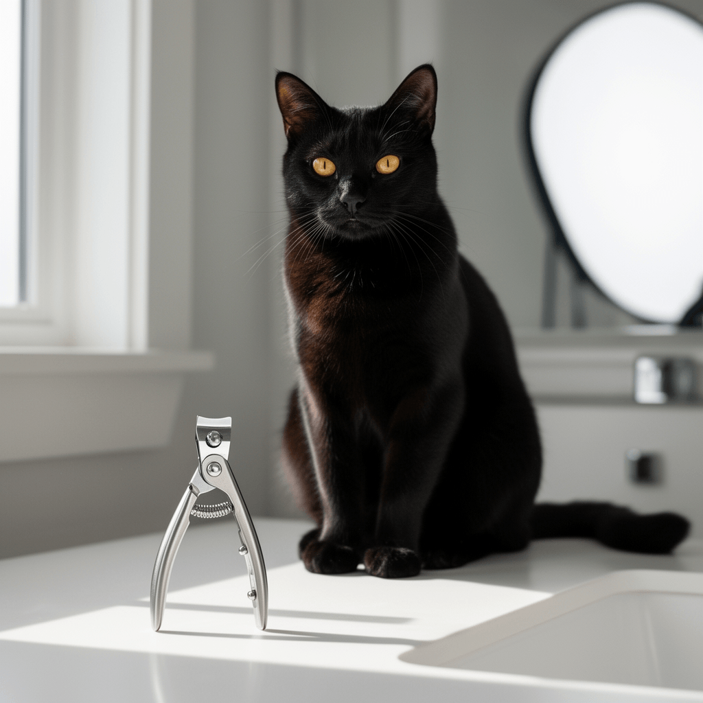 Cat Nail Clippers with cat - professional product lifestyle photo