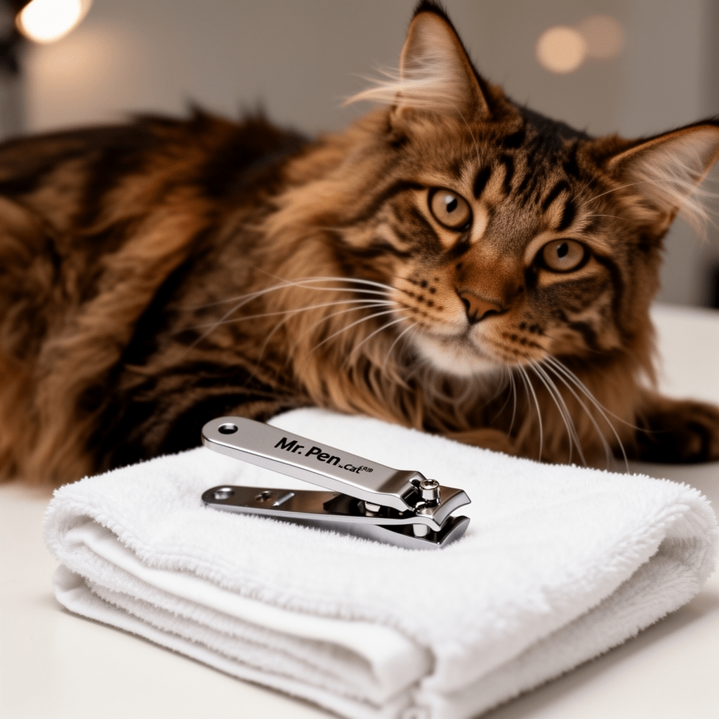 ZUFECY Pet Nail Clippers with cat - professional product lifestyle photo