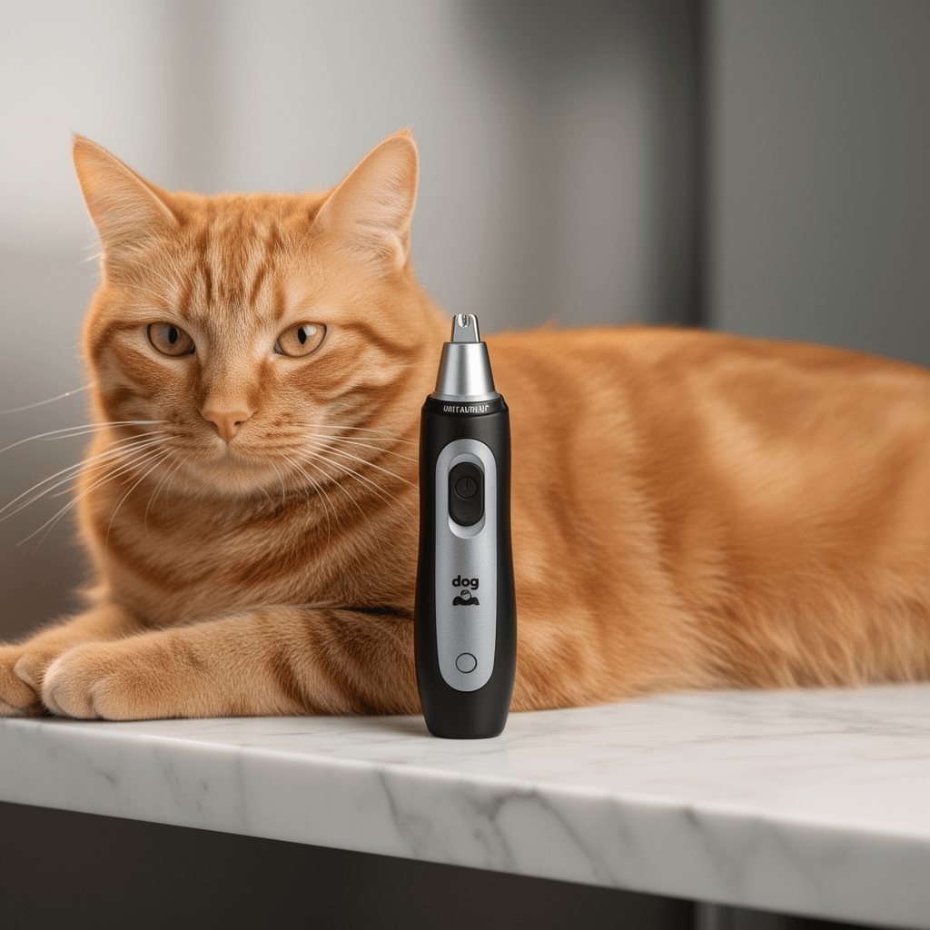 Dog Nail Trimmers Ultra Quiet Electric Pet Dog Nail Clippers with cat - professional product lifestyle photo