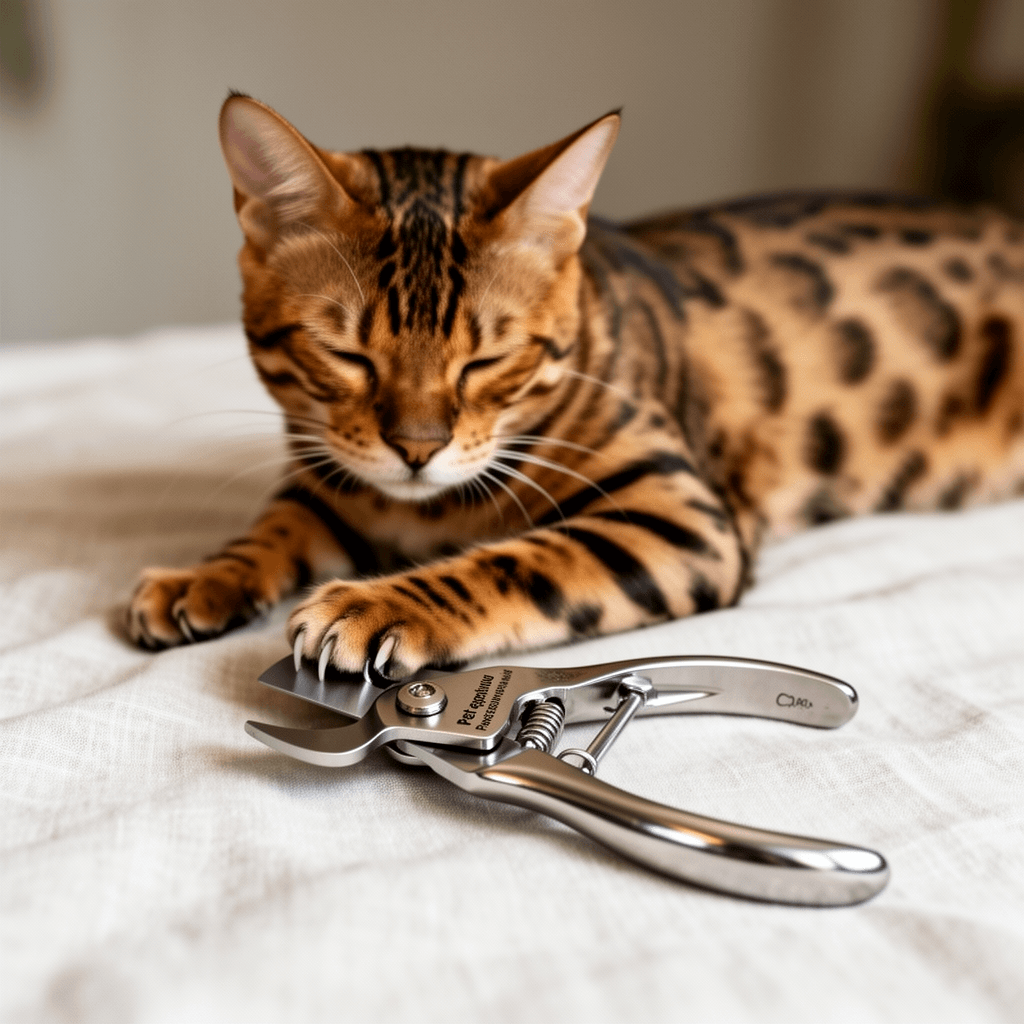 Supet Cat Grooming Wrap for Cutting Nails with cat - professional product lifestyle photo