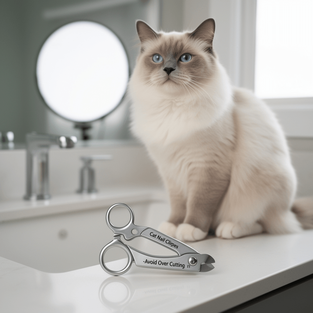 Cat Nail Clippers with Circular Cut Hole -Avoid Over Cutting with cat - professional product lifestyle photo