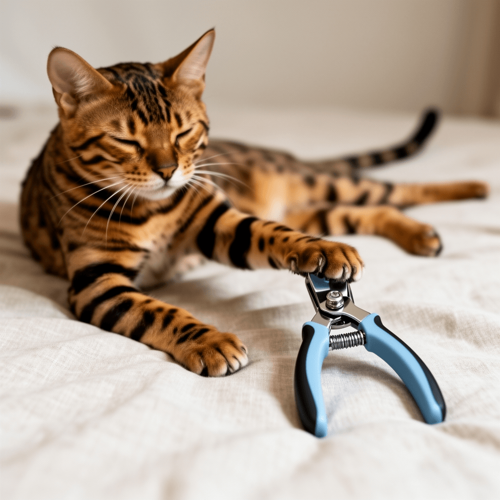 2-in-1 Dog & Cat Nail Clipper with Grinder - Dual Highlight with cat - professional product lifestyle photo