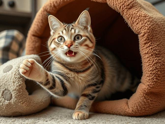 Cat owner reviewing cat play tunnels and tents for senior cats options for their pet in 2026