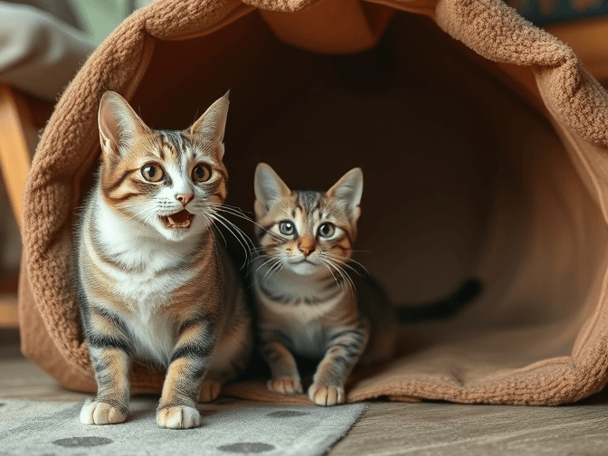 Cat owner reviewing diy cat play tunnels and tents options for their pet in 2026