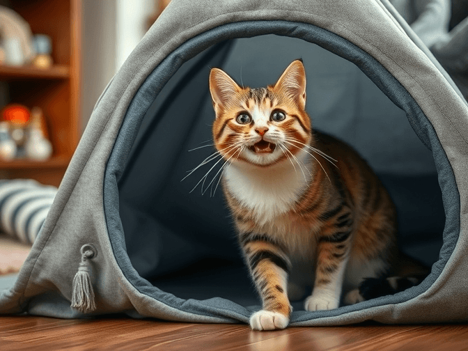 Cat owner reviewing how to choose cat play tunnels and tents options for their pet in 2026