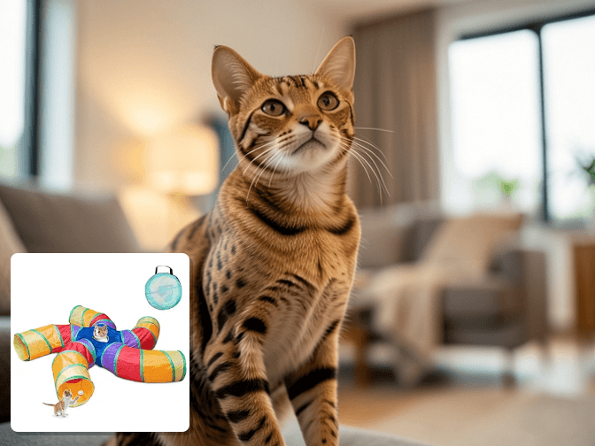 Cat owner reviewing indoor cat exercise enclosure for apartments options for their pet in 2026