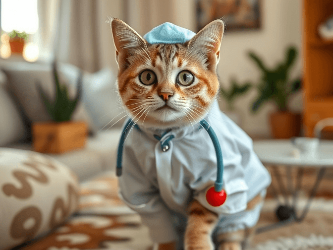 Cat owner reviewing affordable cat recovery suits & medical apparel options for their pet in 2026