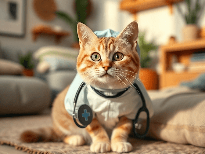 Cat owner reviewing diy cat recovery suits & medical apparel options for their pet in 2026