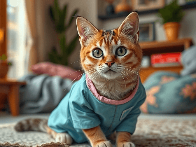 Cat owner reviewing top cat recovery suits & medical apparel reviews options for their pet in 2026