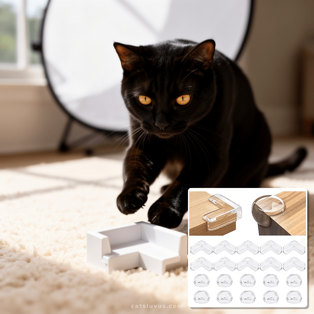 20 Pack Corner Protector Baby with cat - professional product lifestyle photo