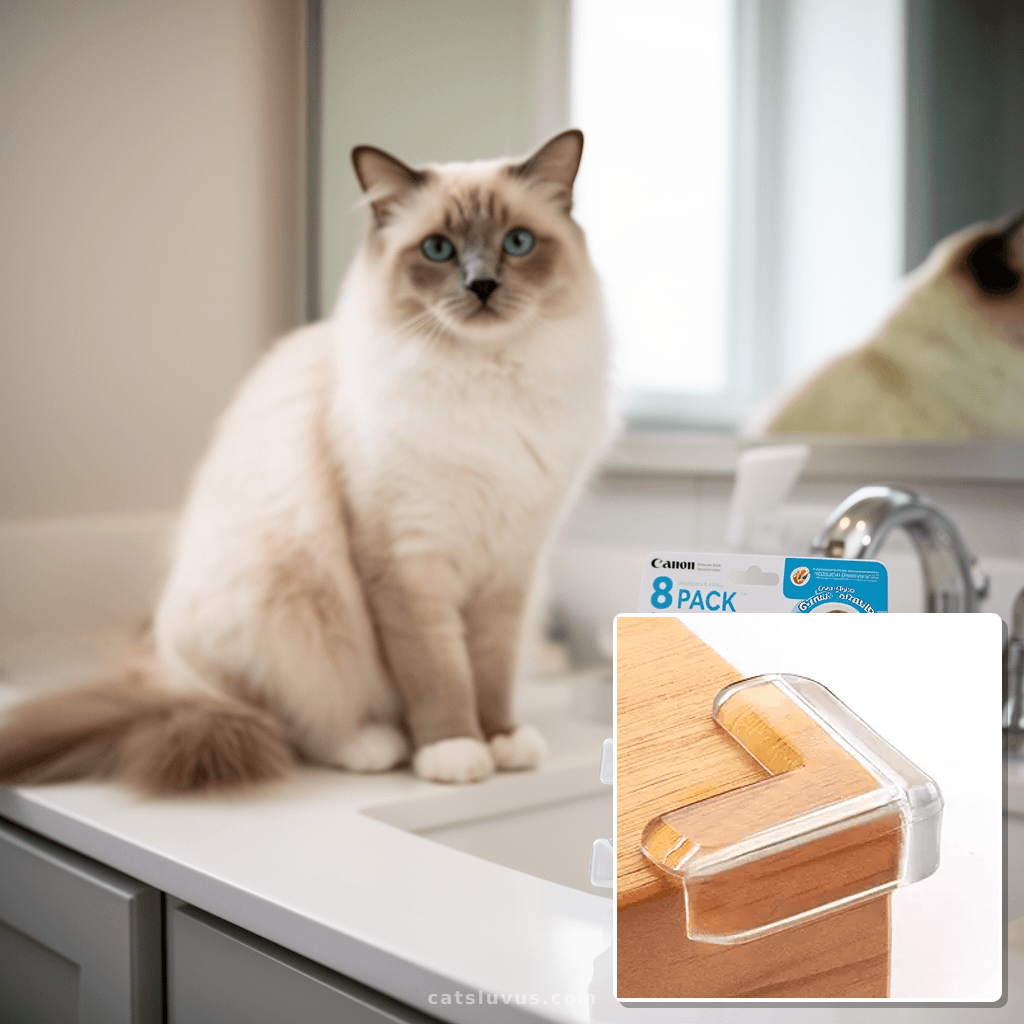 8 pack Corner Protector for Baby with cat - professional product lifestyle photo