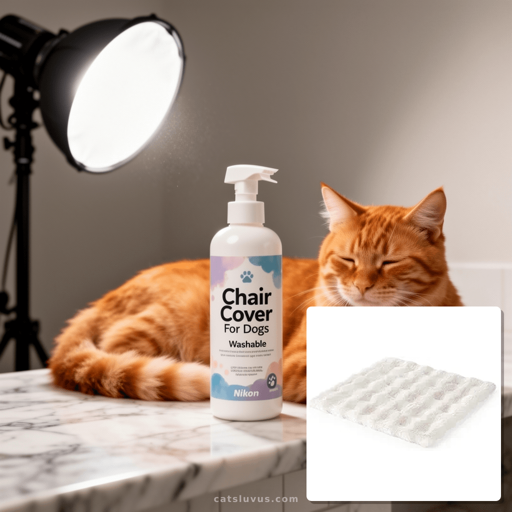 Chair Cover for Dogs Washable with cat - professional product lifestyle photo