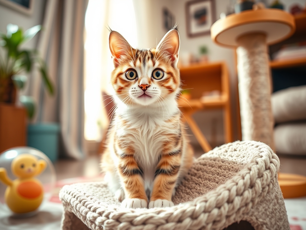 cat scratcher with interactive toys - cat scratchers scratching posts guide hero image