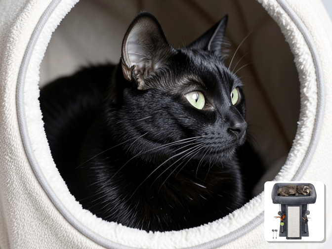 Cat owner reviewing cat scratching pads and posts on amazon options for their pet in 2026