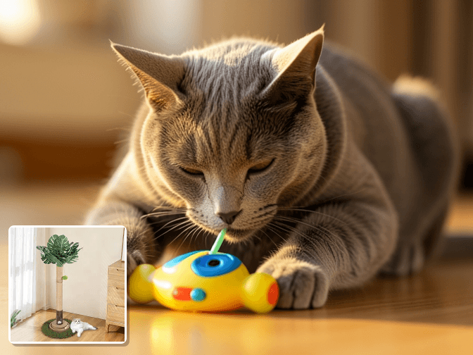 Cat owner reviewing cat scratching pads and posts under 50 dollars options for their pet in 2026