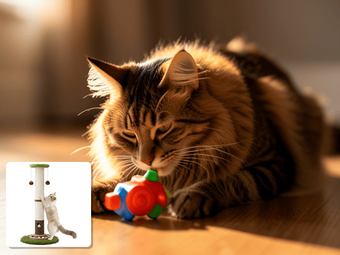 Cat owner reviewing most popular cat scratching pads and posts options for their pet in 2026