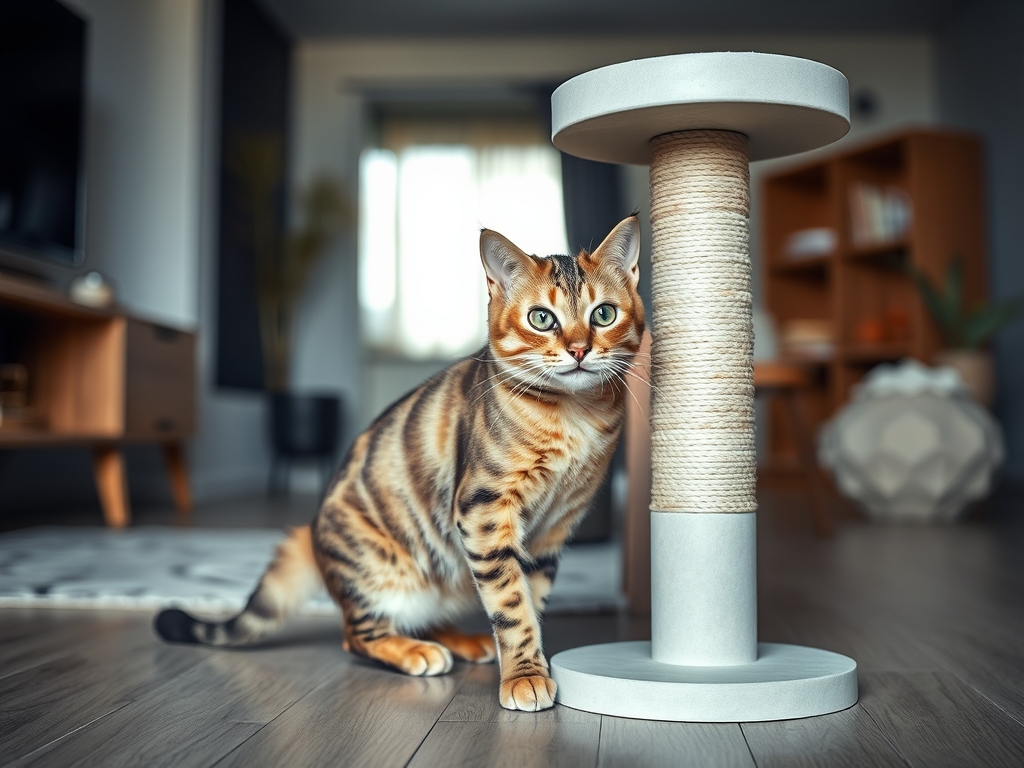 cat scratching post for Bengal cats - cat scratching posts pads guide hero image