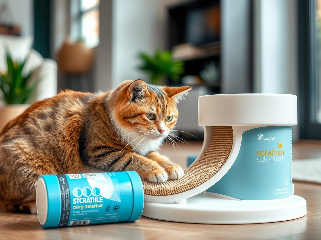 cat scratching post for scratching deterrent - cat scratching posts pads guide hero image