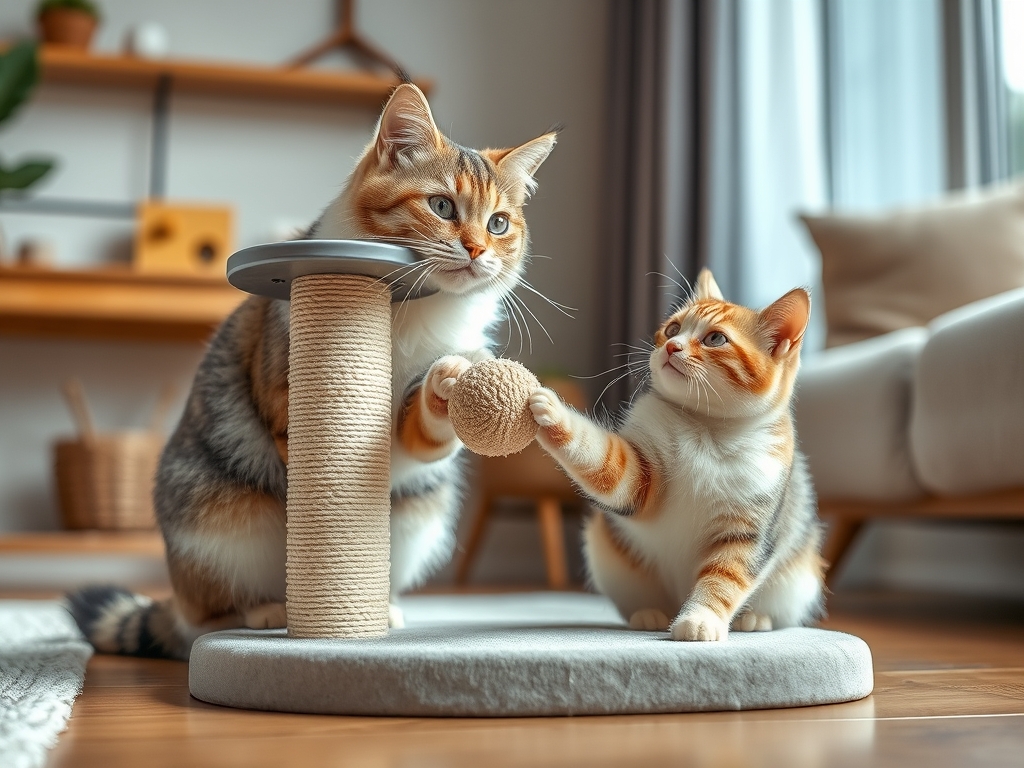 Costs and Value of Cat Scratching Posts with Toy Attached - cat scratching posts pads