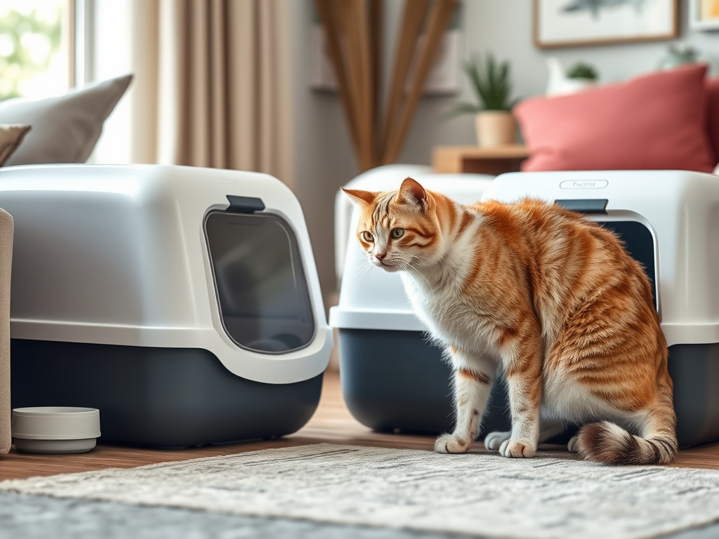 automatic litter boxes for older cats - cat senior care guide hero image