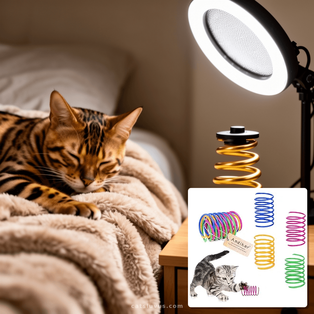 Andiker Interactive Cat Spiral Creative Spring Toy to Kill T with cat - professional product lifestyle photo