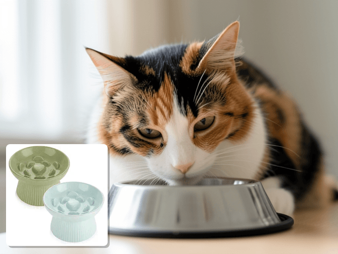 Cat owner reviewing slow cooker cat food meal prep containers options for their pet in 2026