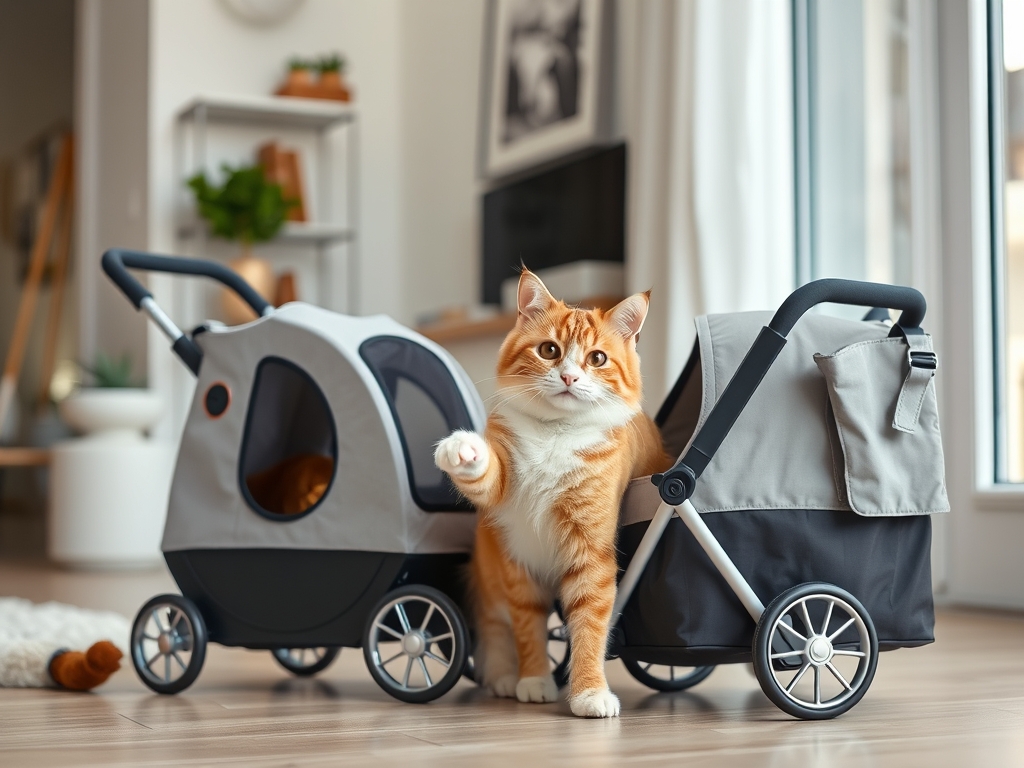 cat stroller with removable carrier - cat strollers pet buggies guide hero image