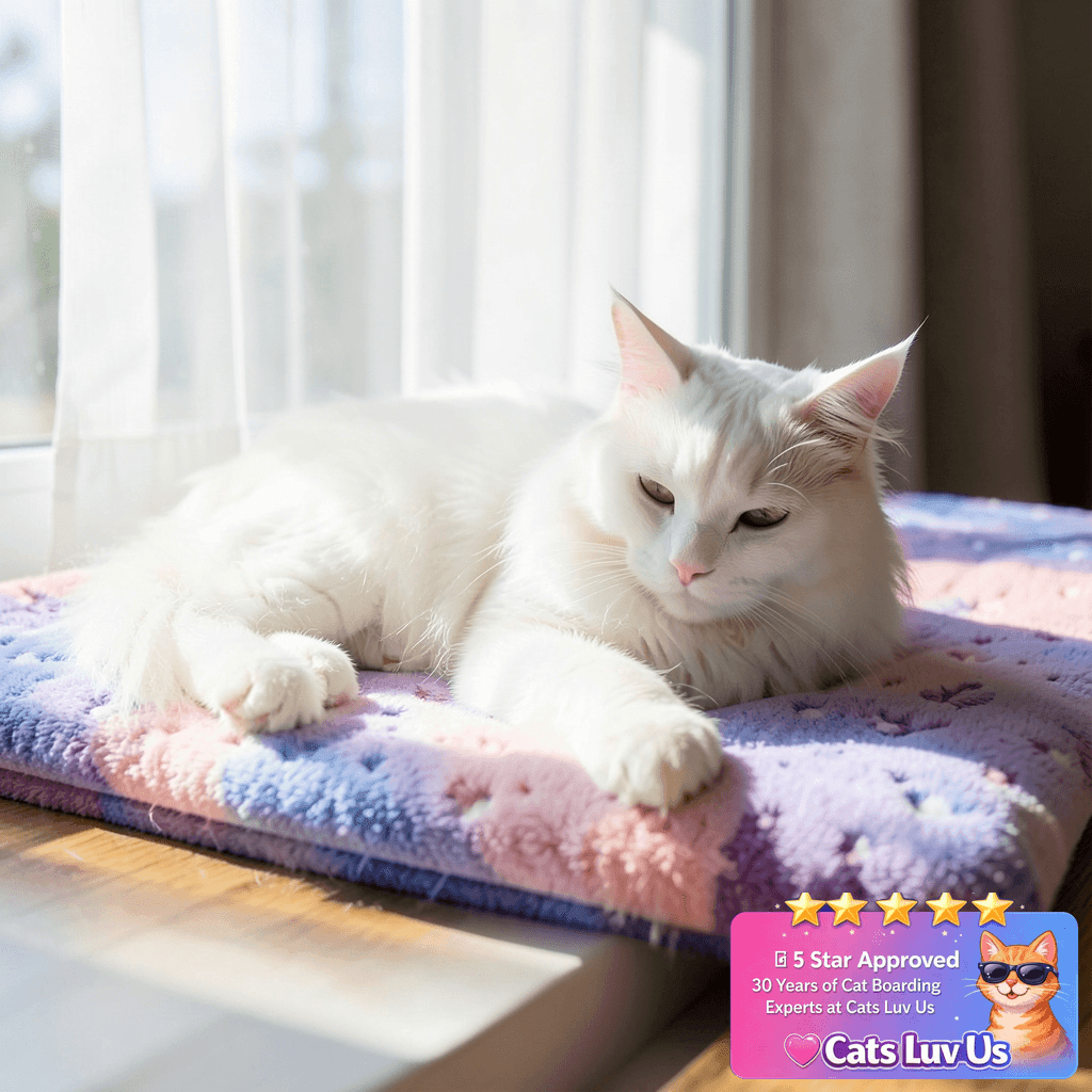 Tierecare 2 Pack Cat Blanket for Indoor Cat with cat - professional product lifestyle photo