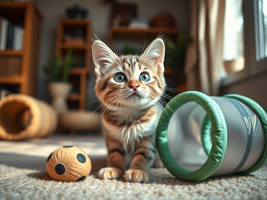 interactive cat tunnel with toys - cat toys interactive guide hero image