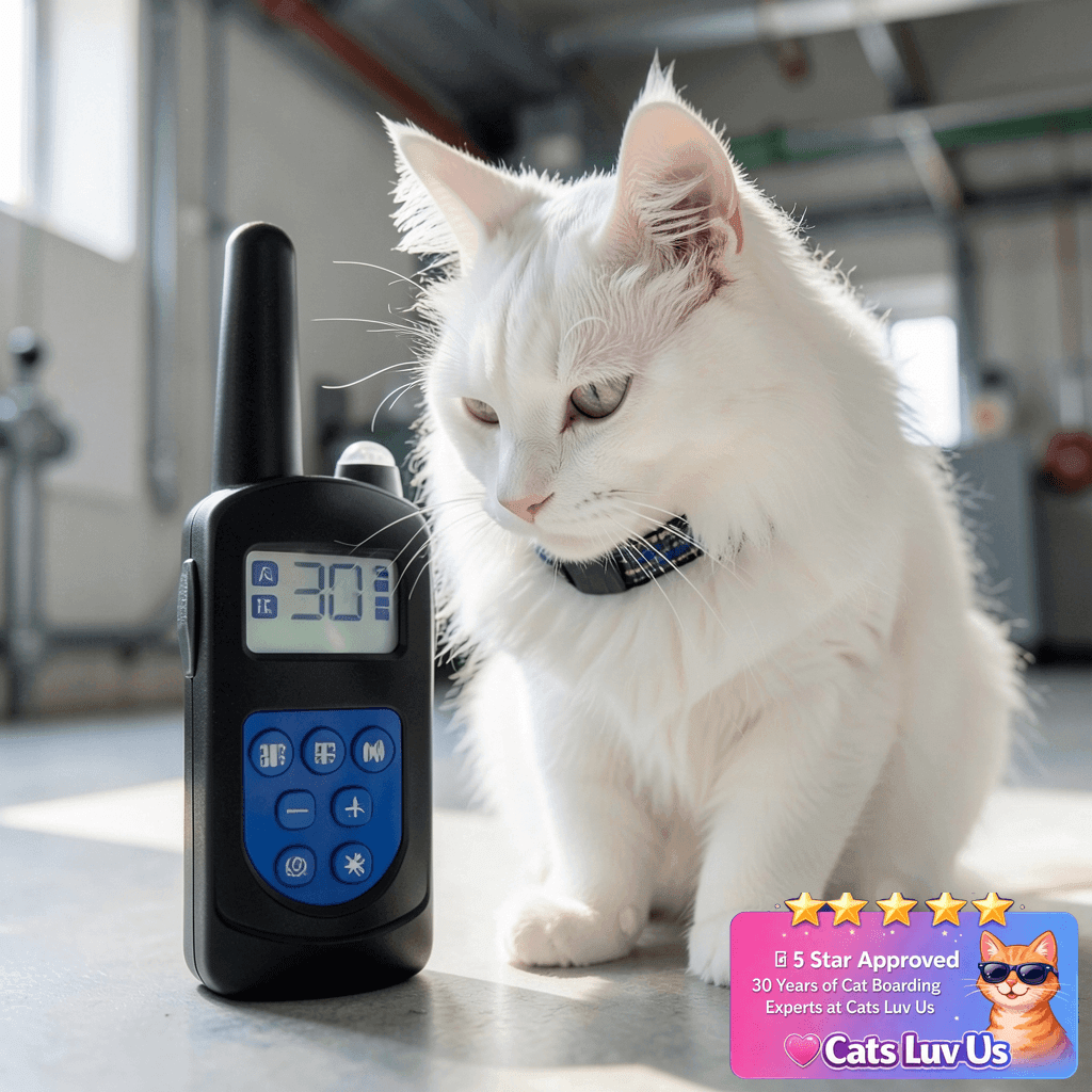 Cat Training Collar No Shock with cat - professional product lifestyle photo