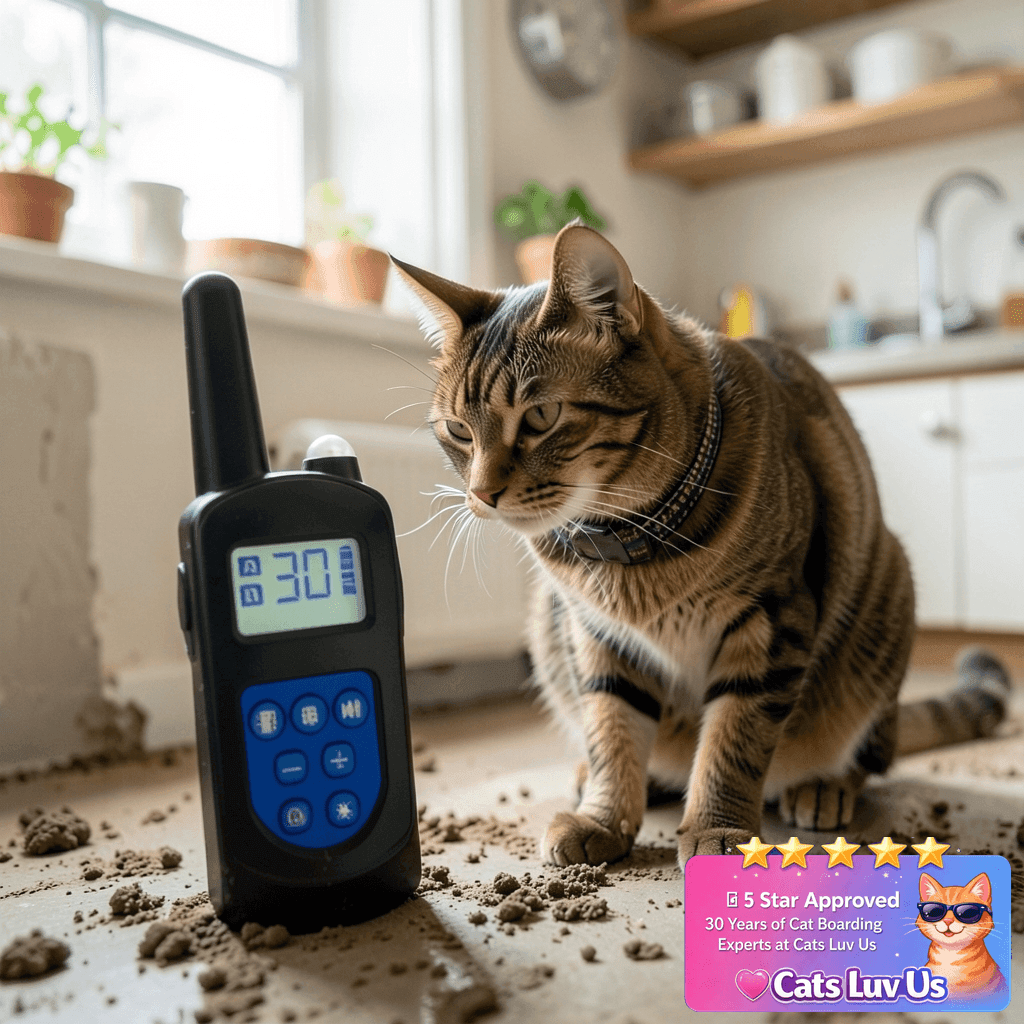 Cat Training Collar No Shock with cat - professional product lifestyle photo