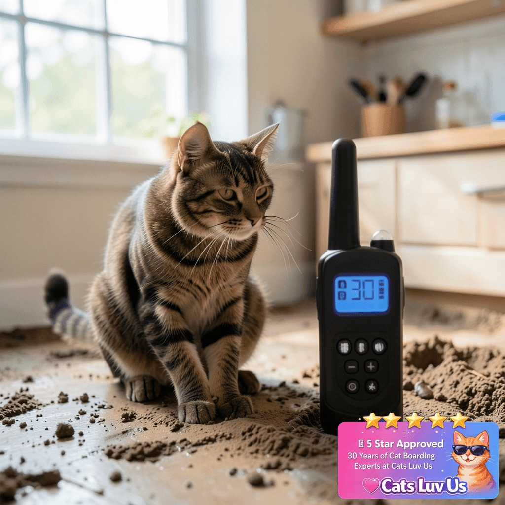 Cat Training Collar No Shock with cat - professional product lifestyle photo