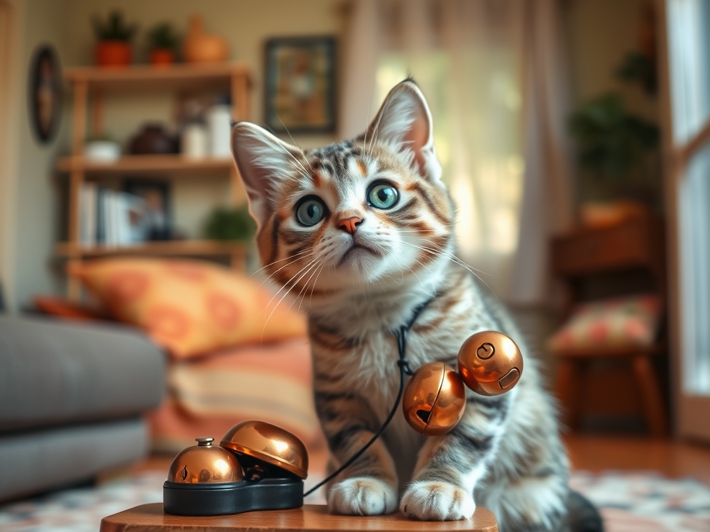 cat training bells for communication - cat training products guide hero image
