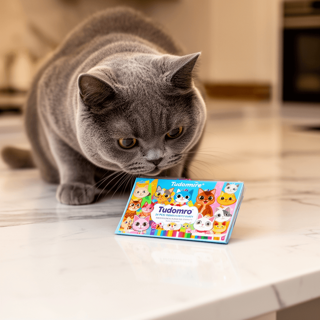 Tudomro 24 Pcs Cat Theme Party Favor Kitten Birthday Gift with cat - professional product lifestyle photo